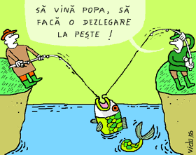 concurs de umor cu caricaturi - un peste la doi pescari