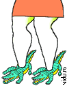 banc ilustrat - Pantofi din piele de crocodil