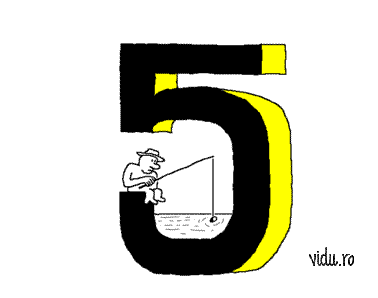 caricatura cu cifra cinci