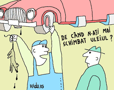 caricatura - intretinerea periodica a autoturismului