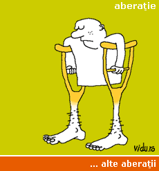 aberatie grafica - stau pe picioarele mele