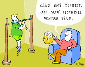 concurs de umor cu caricaturi - exercitii la bara pentru sanatate