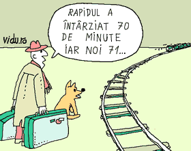 concurs de umor cu caricaturi - plecarea trenurilor de persoane